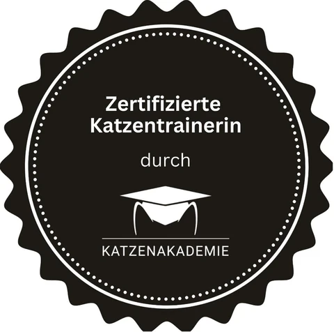 Siegel: Zertifizierte Katzentrainerin durch die Katzenakademie